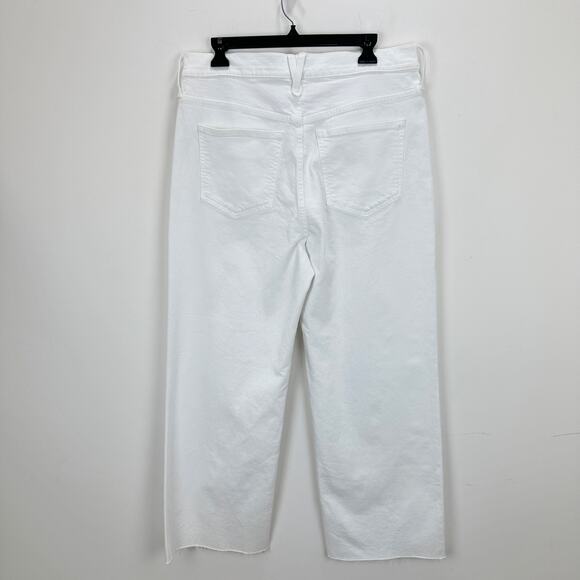 J.Crew Slim Wide Leg Jean White High Waisted Classic Stretch Denim US 31 NWT - Picture 14 of 14